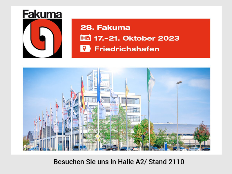 Besuchen Sie unser Team auf der Fakuma Messe 2023 in Friedrichshafen. Sie finden uns in Halle A2/ Stand 2110.
